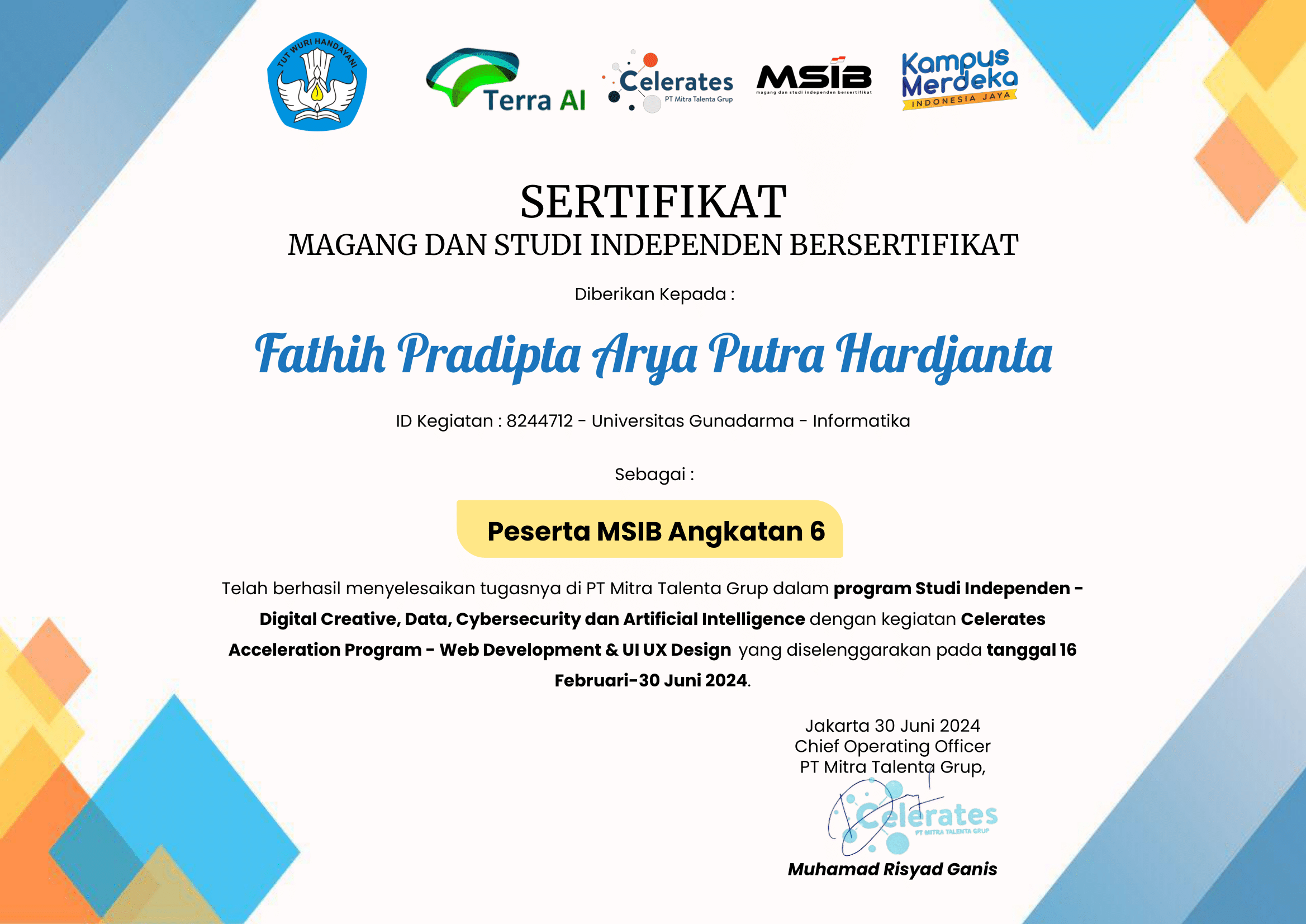 Sertifikat Studi Independen - halaman 1